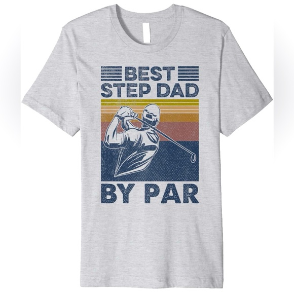 Port and Company Other - Mens Best step-dad By Par Golfer Golf Disc Club Swing Retro Premium T-Shirt 2XL